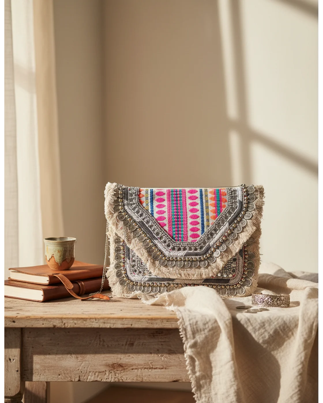Handcrafted Artisan Sling Bag - Unique Global Style - Bags & Accessories